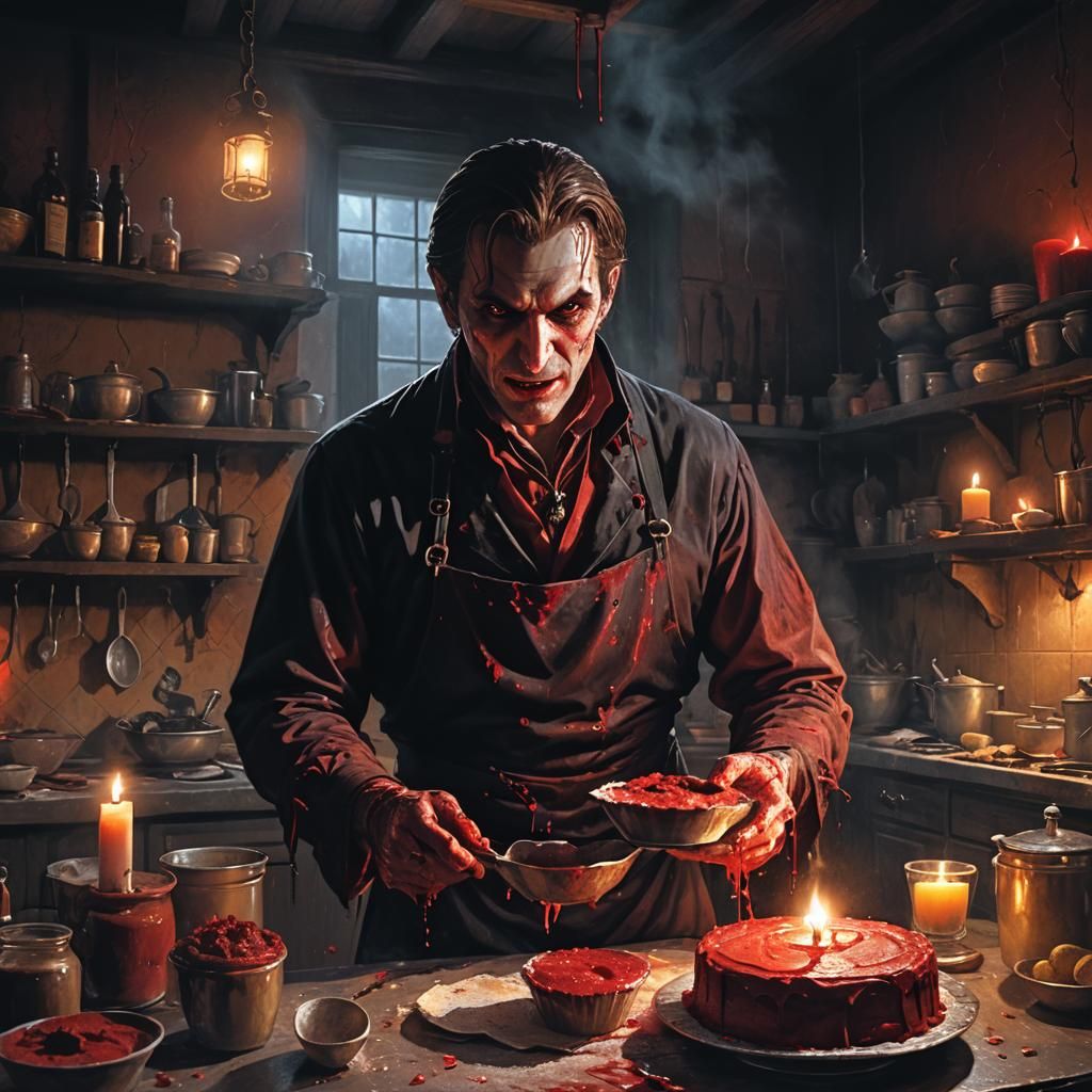 Nandor The Relentless Baking a Blood Cake