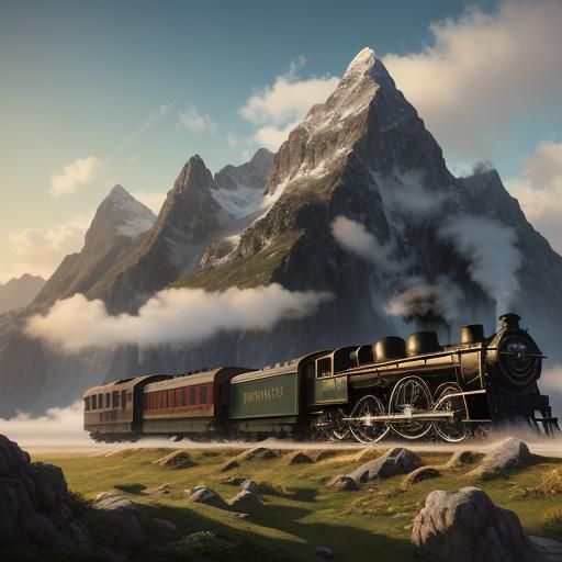Anime Traveler's Nostalgic Train Journey: 3D Anime Art