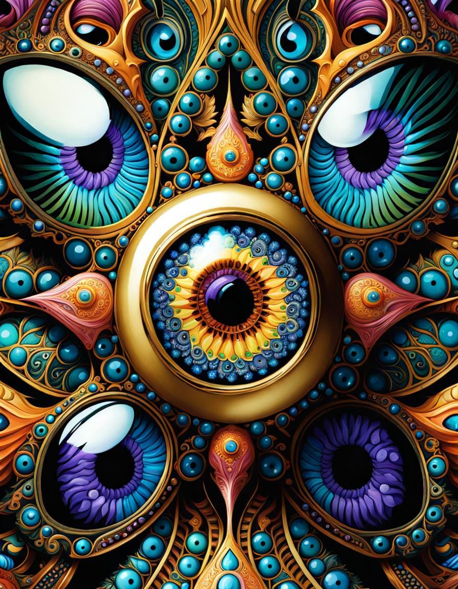 Detailed Kaleidoscope Portrait of Dreamy Fantasy Creatures