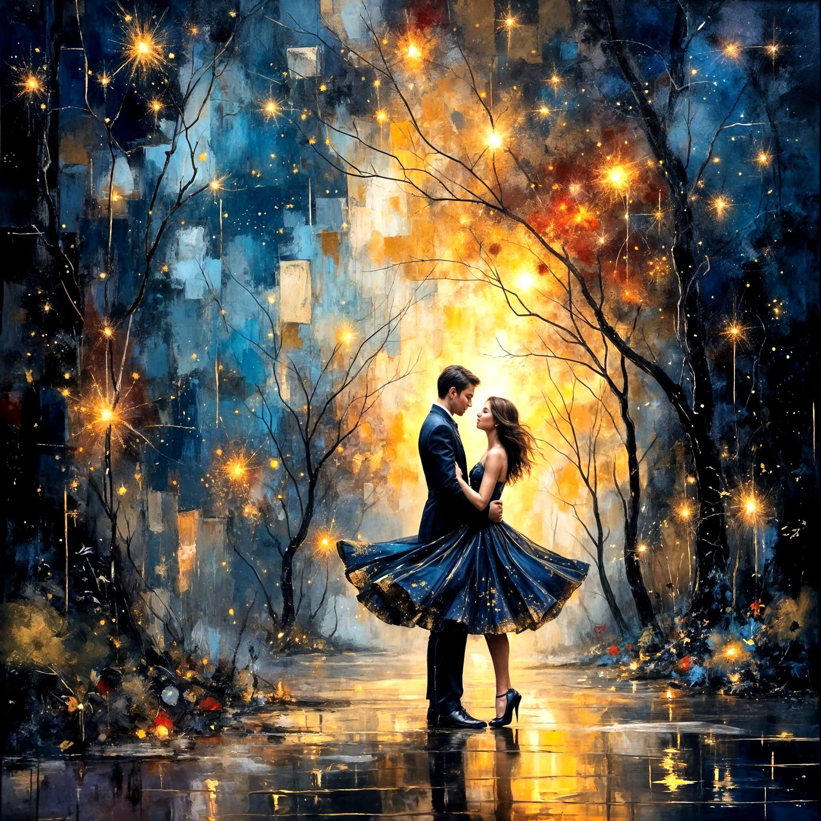 Ethereal Dancer in a Shimmering Stardust Dream