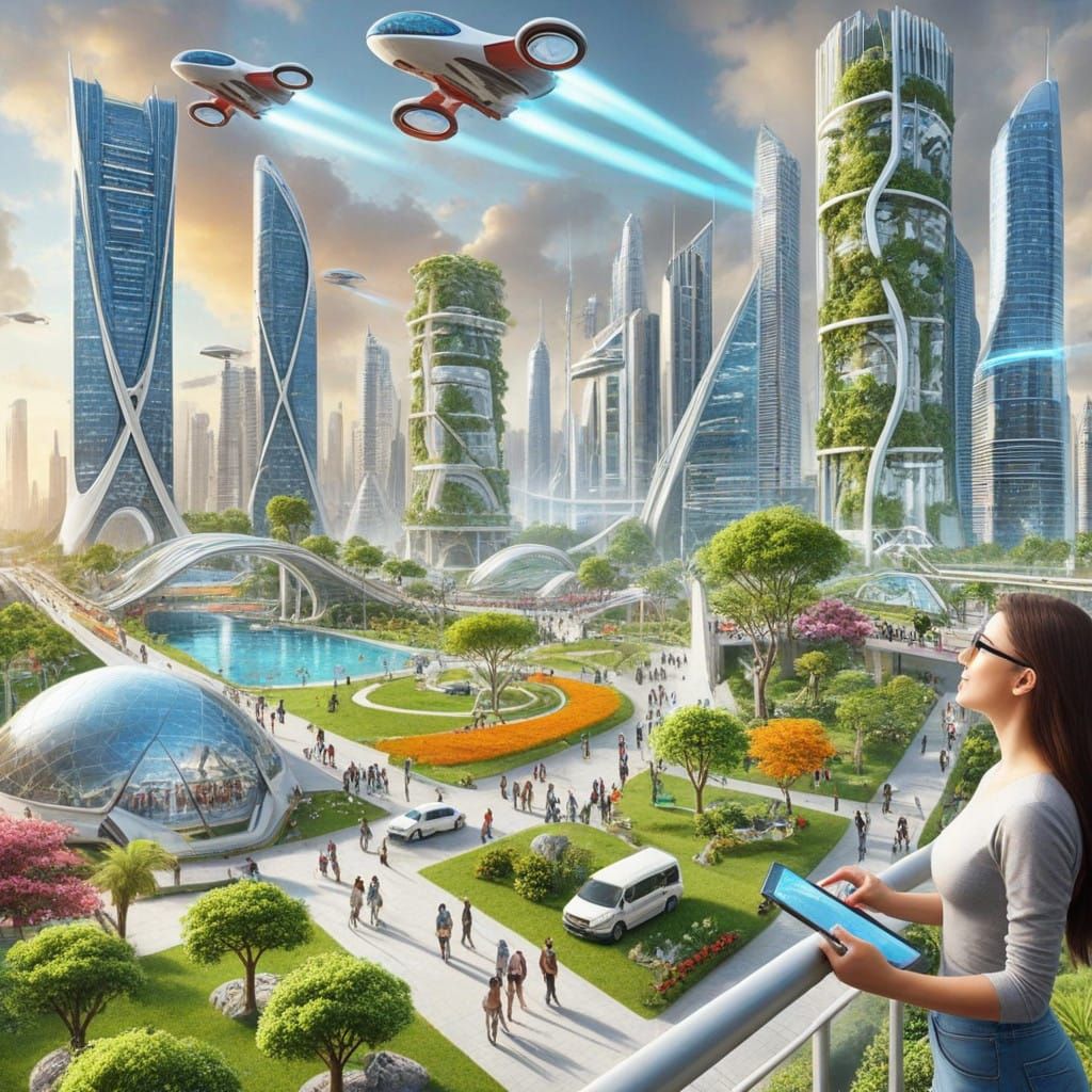 Futuristic Metropolis in the Year 3025