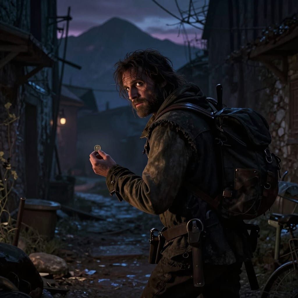 Wily Guide Sneaks Through Mountain Shadows in Gritty Concept...