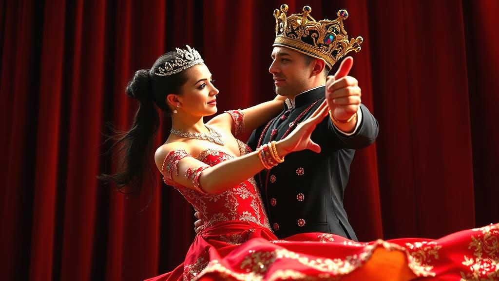Regal Flamenco Dancers in Dramatic Performance