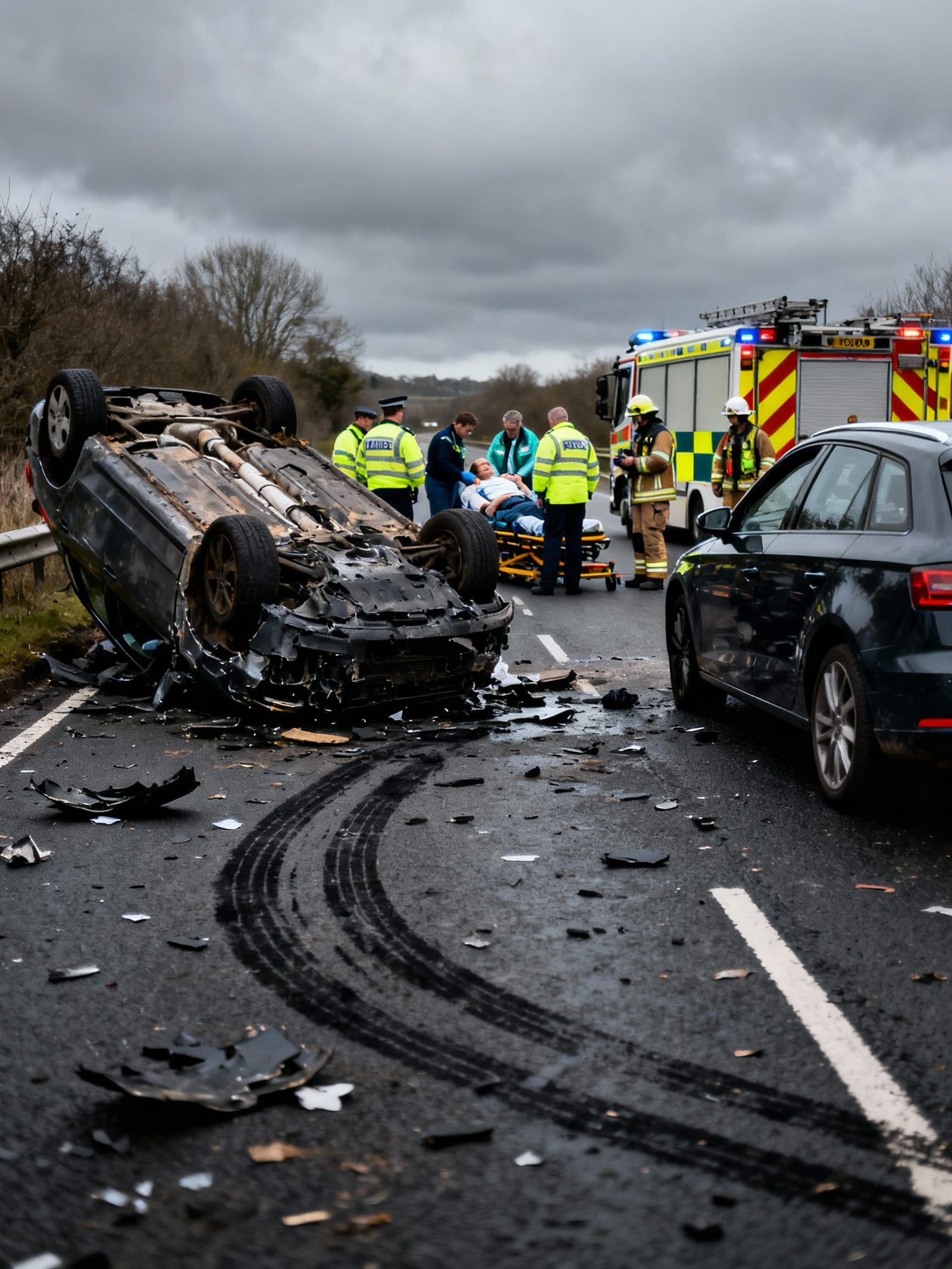 Devastating Car Crash Scene in the UK