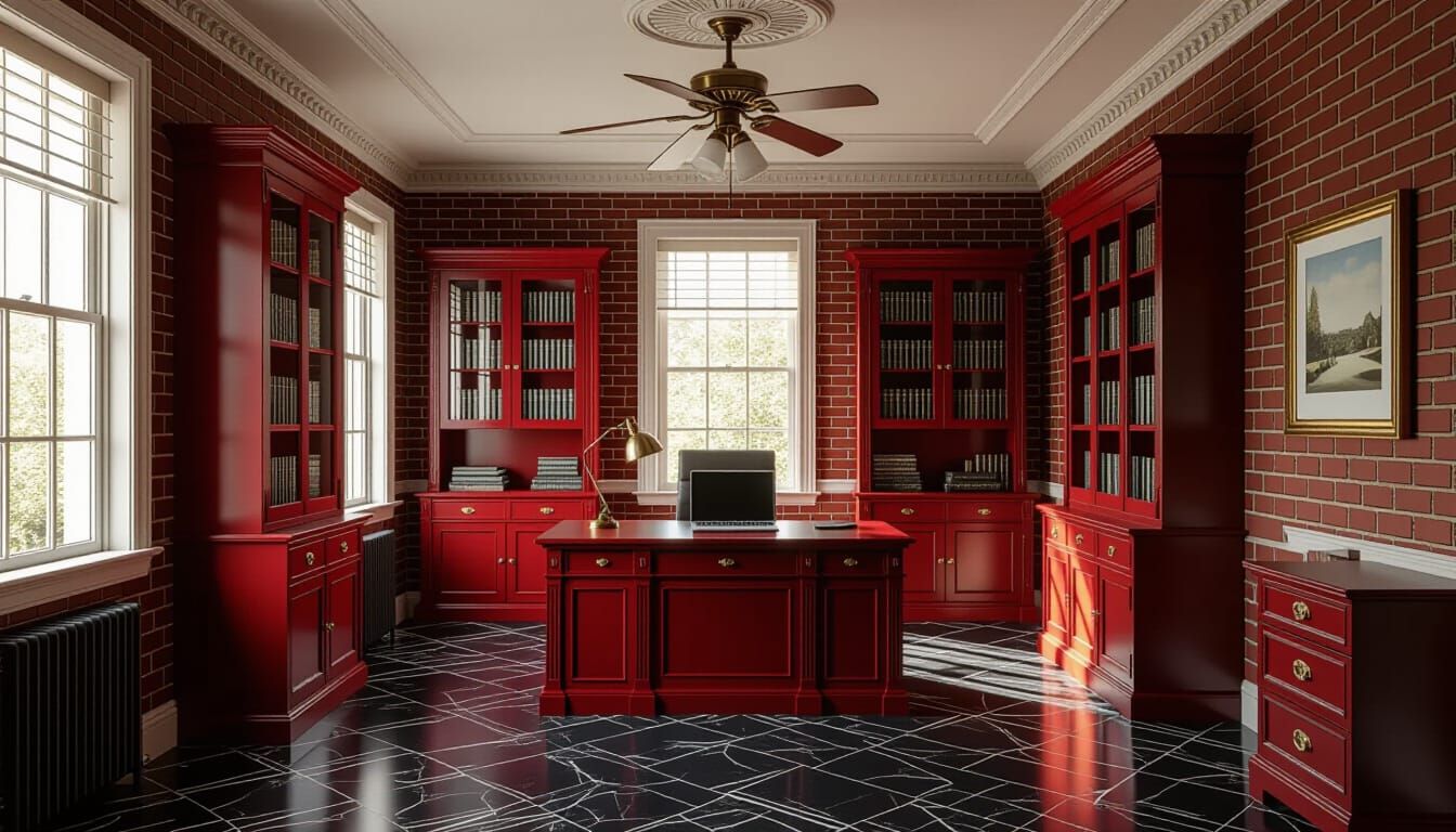 Victorian Working Room with Modern Touches