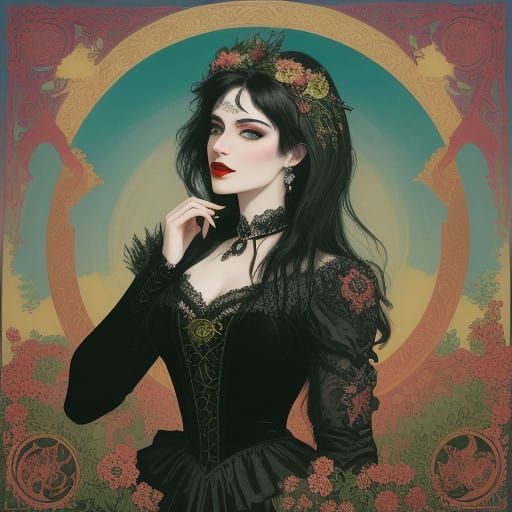 Elegant Vampire Basks in Radiant Sunlight with Vibrant Bloom...