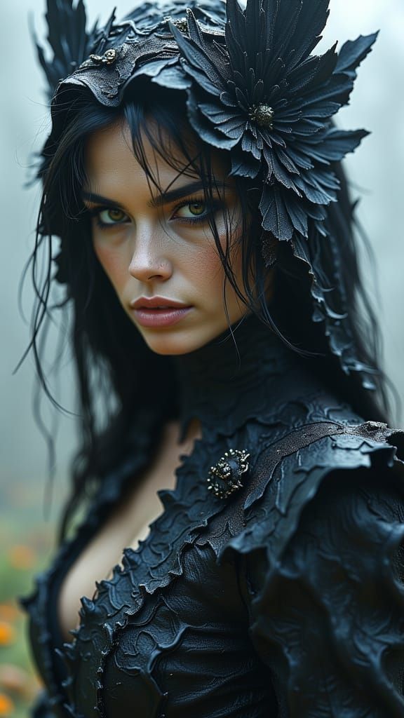 Gothic Adriana Lima in Dark Fantasy Style