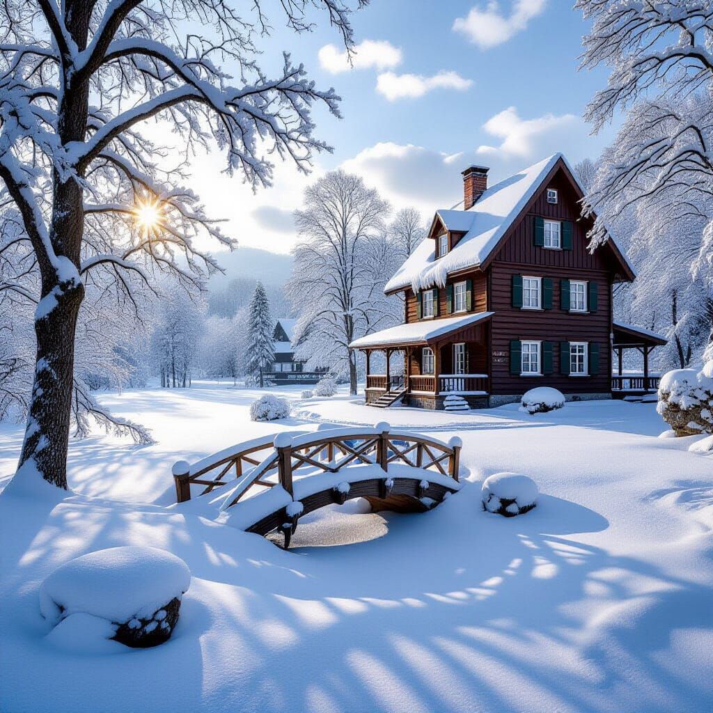AI-Generated Beautiful Winter Landscape