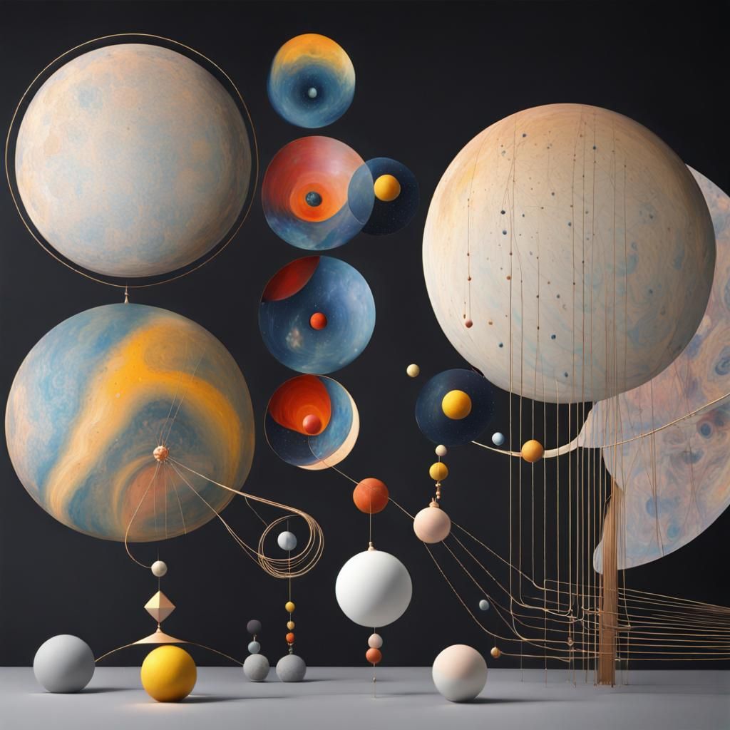 Dreamy Abstract Art in a Celestial Style