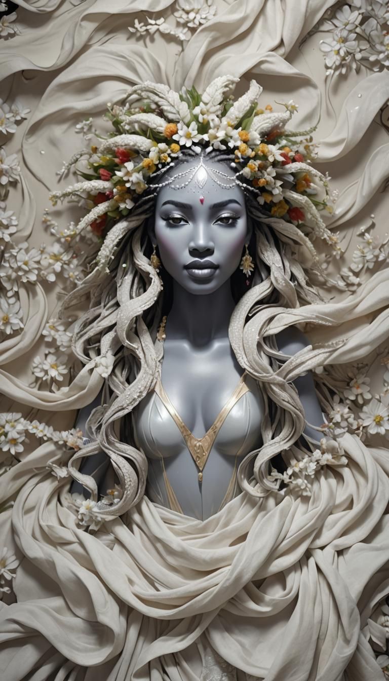 Passionate Haitian Creole Dancer in Hyper-Realistic Detail