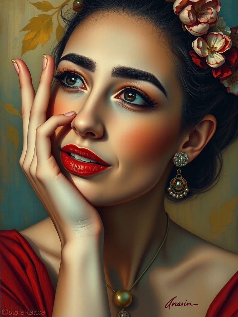 Woman in Warm, Golden Radiance Invites Intimacy