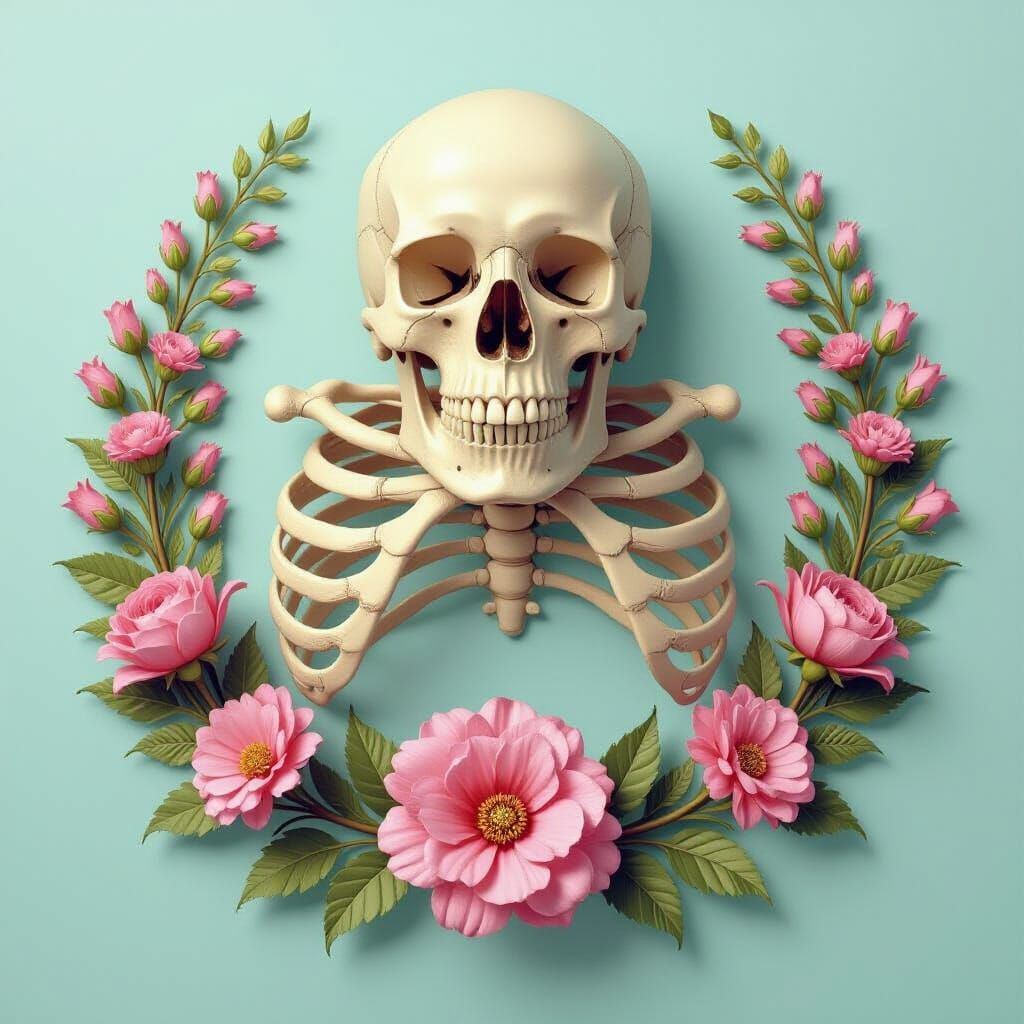 Bones and Flowers: A Study in Contrast
