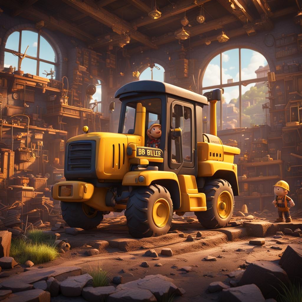 Detailed Matte Painting of Bob the Builder