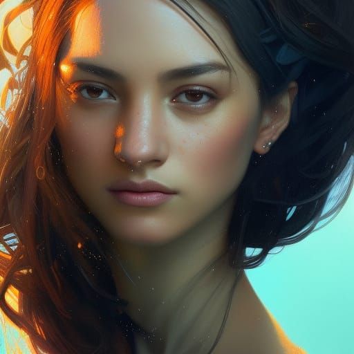 Hyperdetailed Portrait of a Mexican Woman in Digital Art