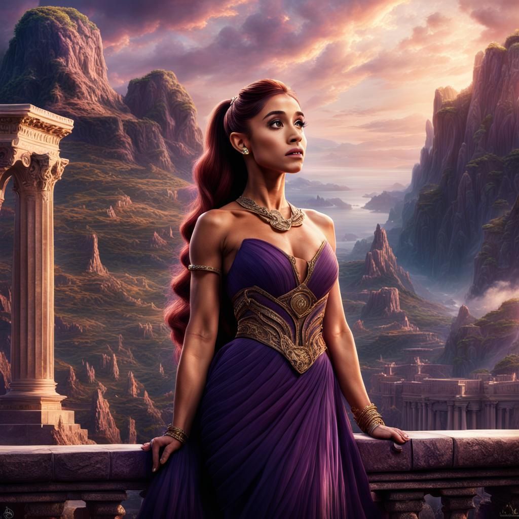 Ariana Grande as Megara: Epic Cinematic Digital Art