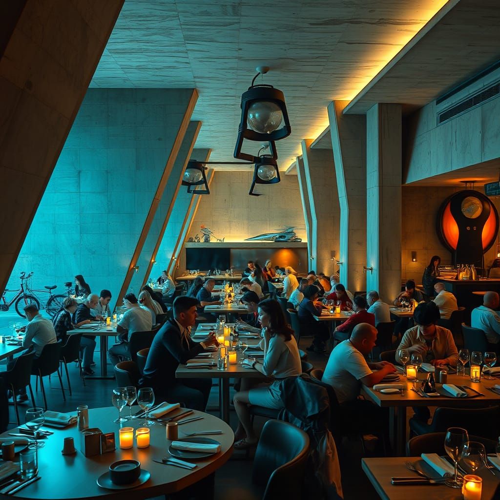 Cyberpunk Cafe: Dystopian Family Restaurant