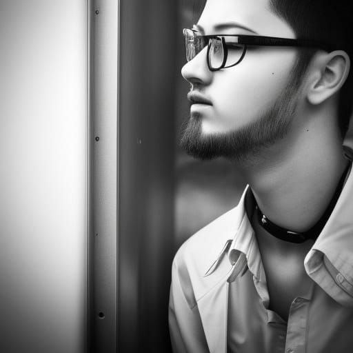 Cybernetic Boy Portrait with Intricate Details