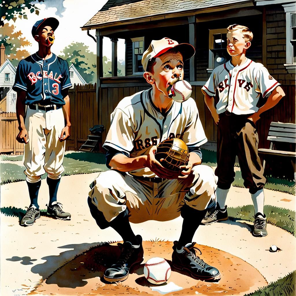 Beagle on Home Base in Sepia Lithograph