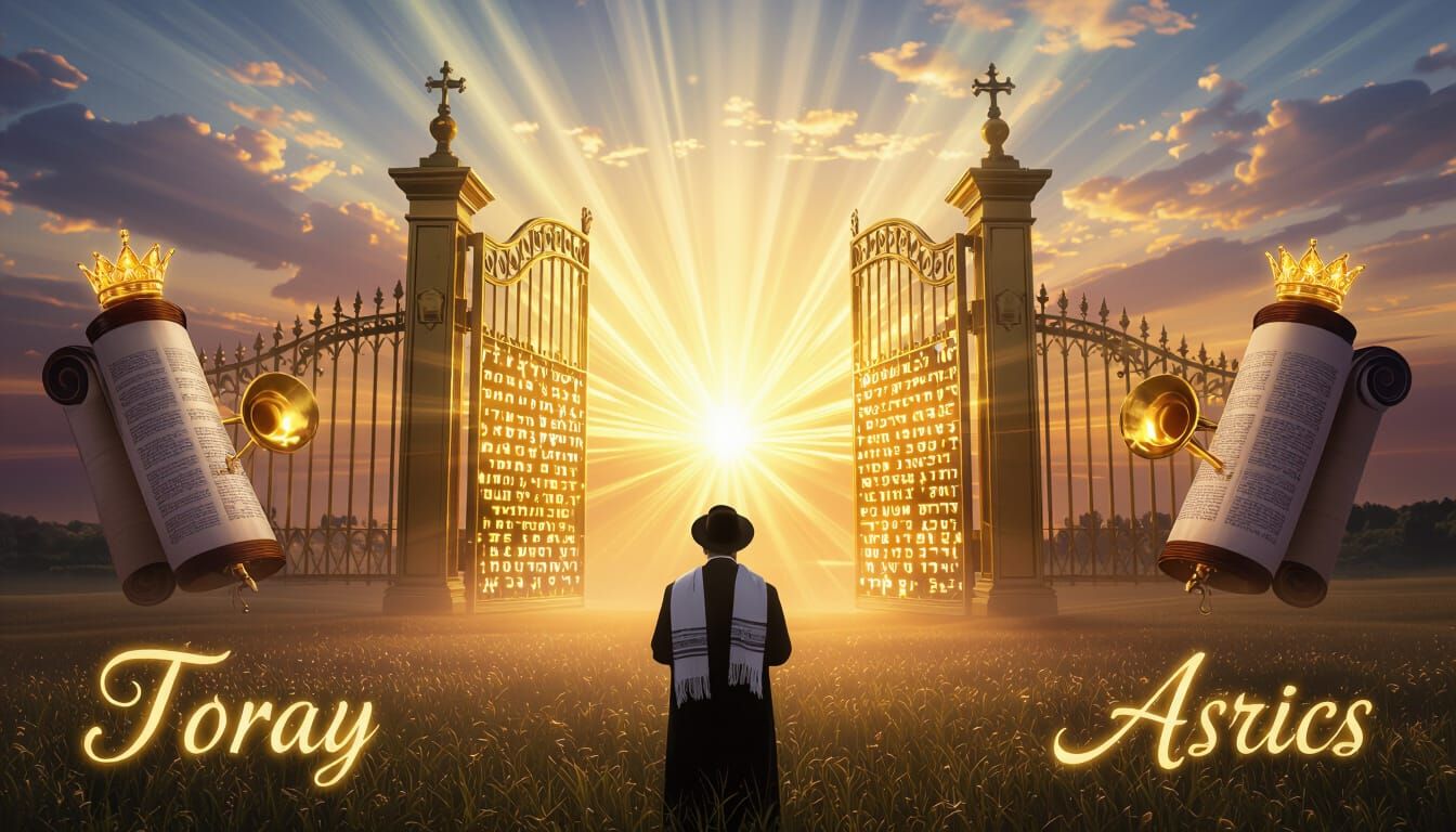 Golden Gates of Heaven at Sunrise Oil Painting