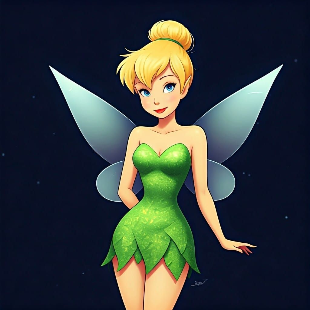 Tinkerbell in Anime Style, Cel-Shaded Art