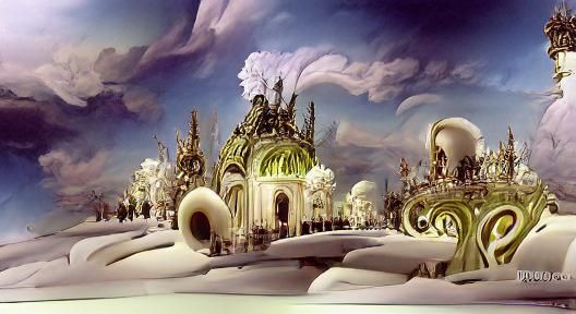 Whoville Architecture: Art Nouveau Rococo Matte Painting