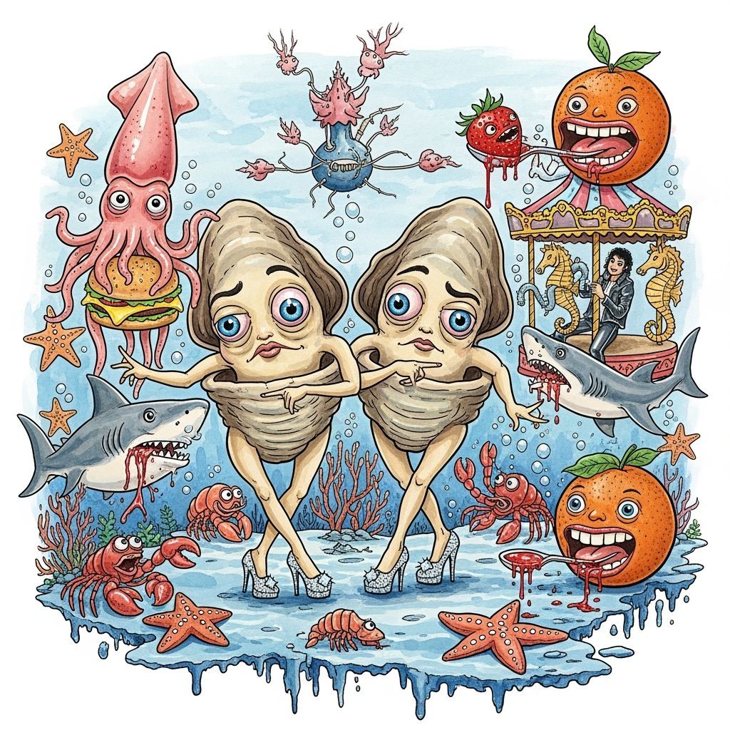 Surreal Underwater Salsa Dance in Watercolor Style