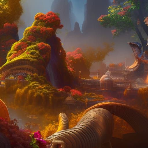 Happy People and Animals in Detailed 3D Art