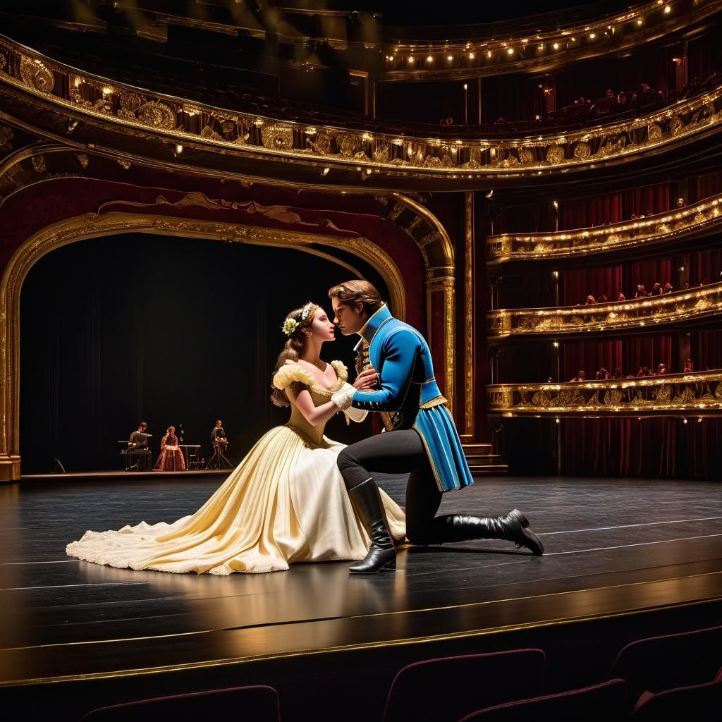 Romeo and Juliet Opera: Hyper-Detailed Digital Illustration