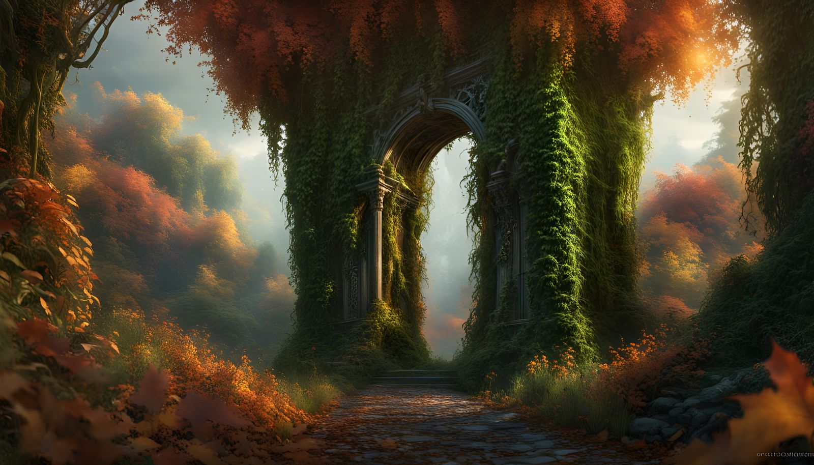 Malenia Blade of Miquella in Overgrown Autumn Scene