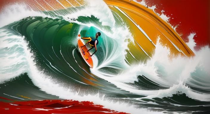 Abstract Realism: Reggae Tide in Bauhaus Style