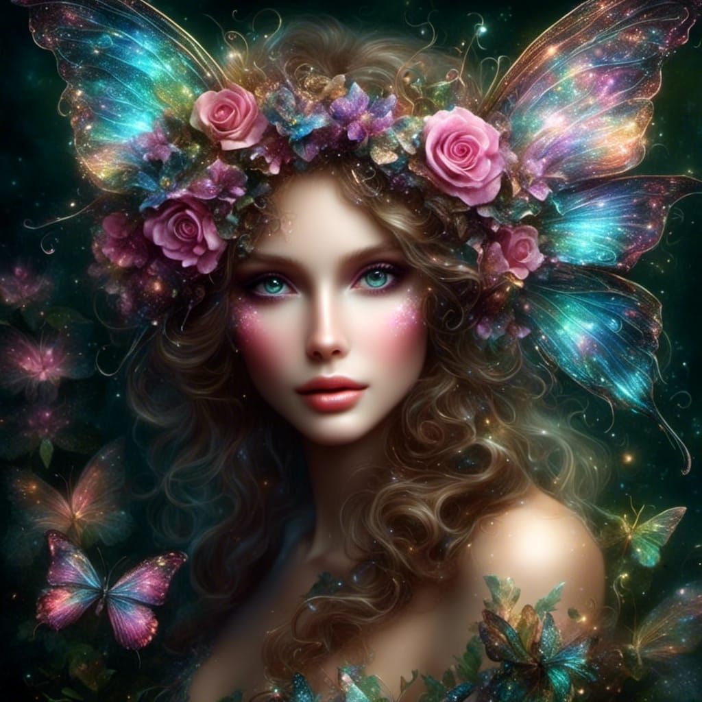 Sparkly Bear Fairy: Enchanted Forest Creature