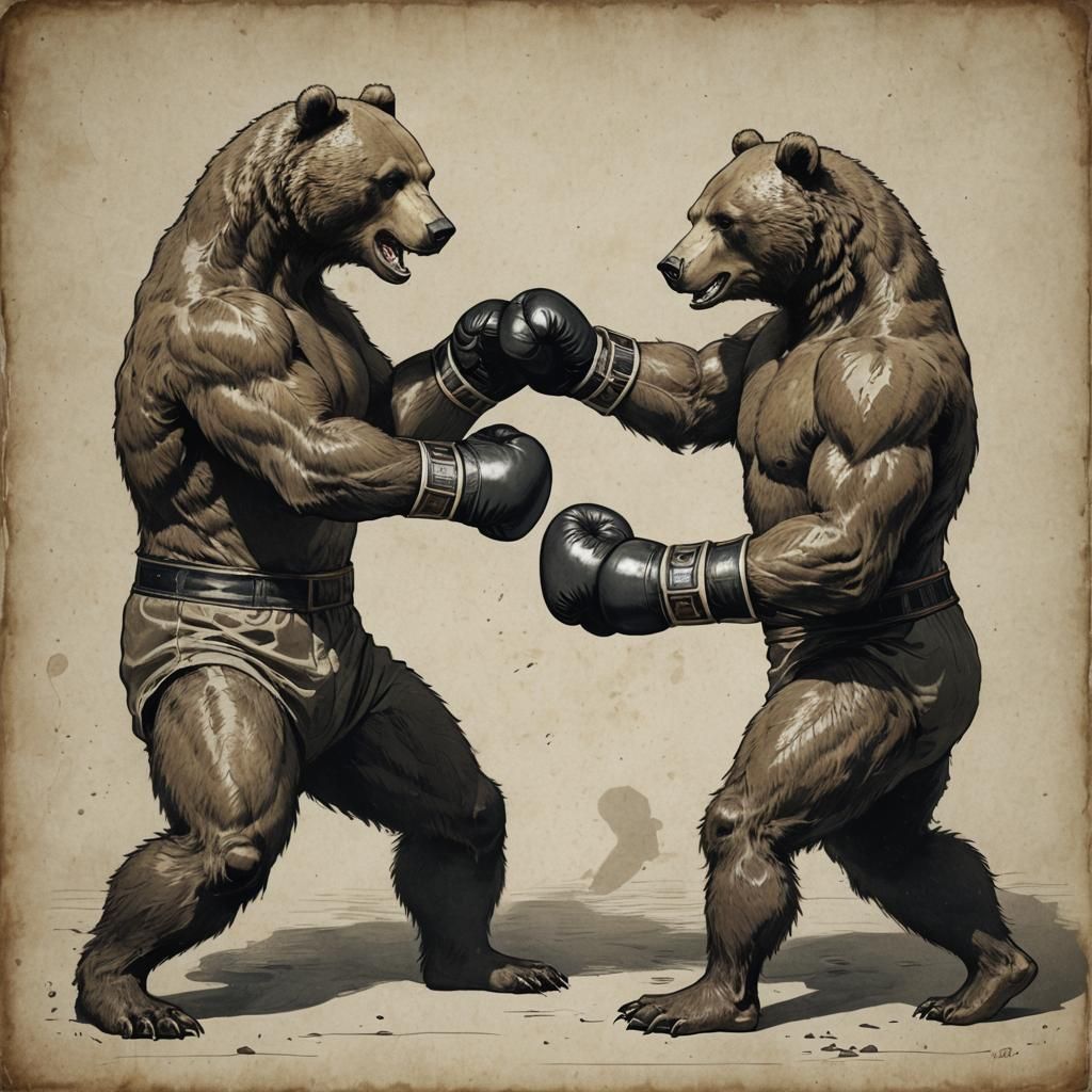 Humanoid Bears Boxing Match