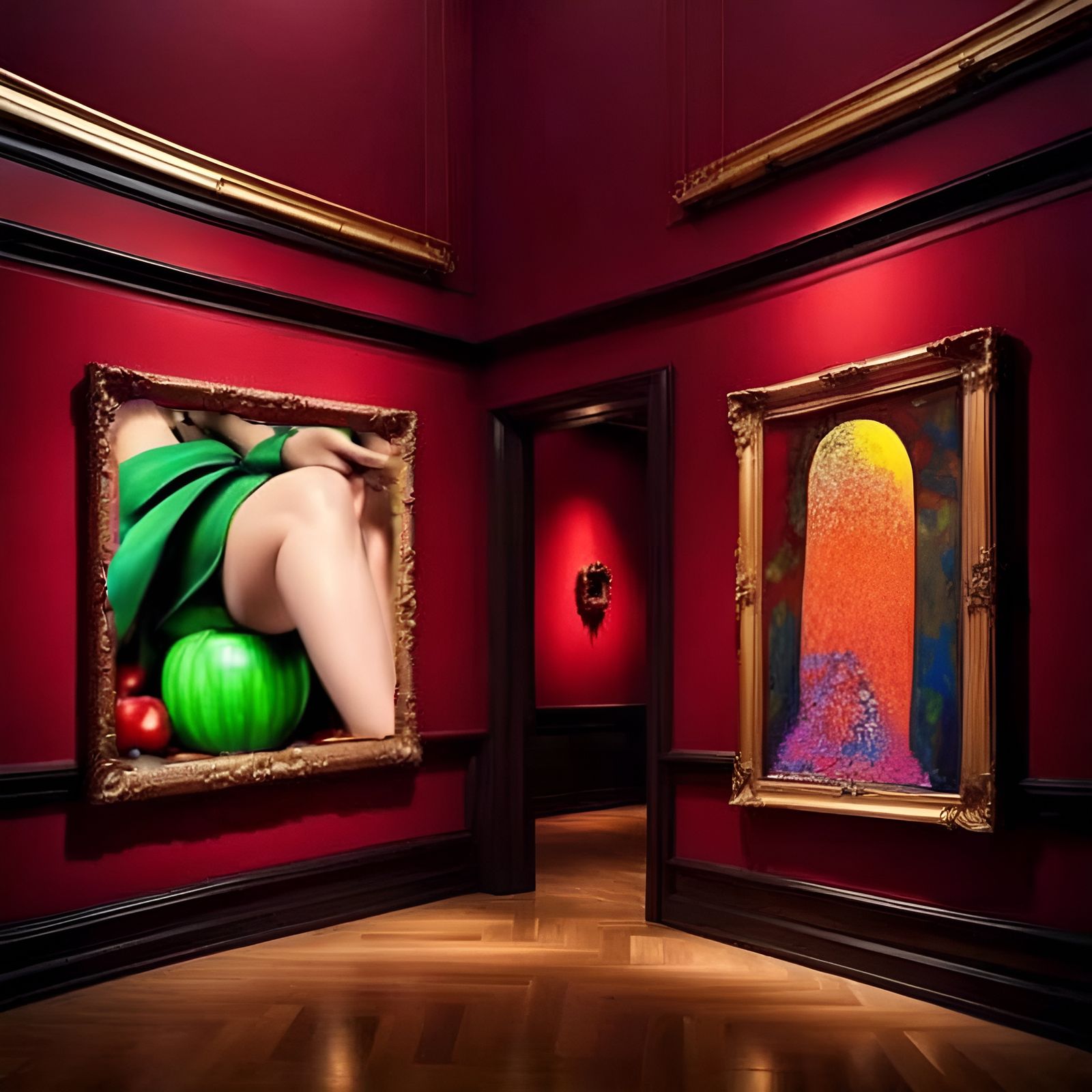 Arrogant Queen Trampling Apple with Evil Smile