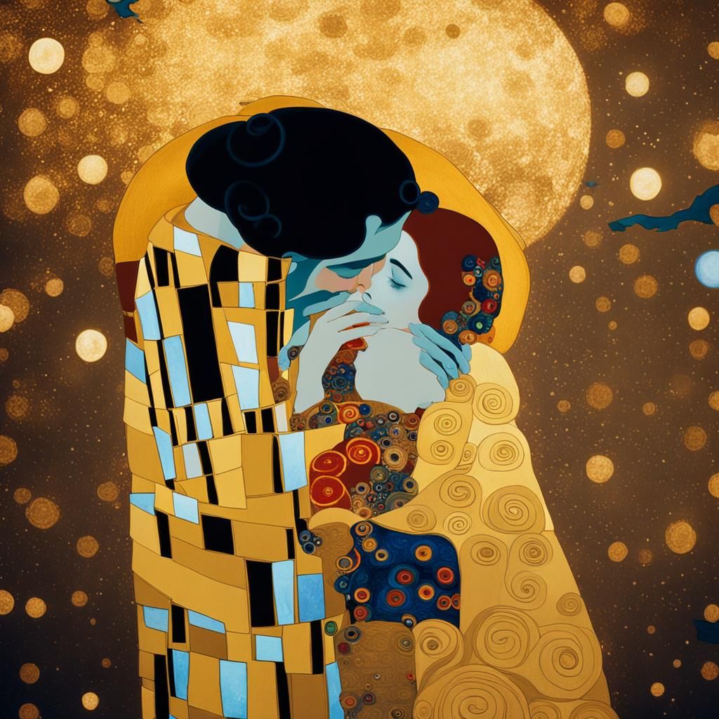 Cinematic 'The Kiss' Inspired by Gustav Klimt