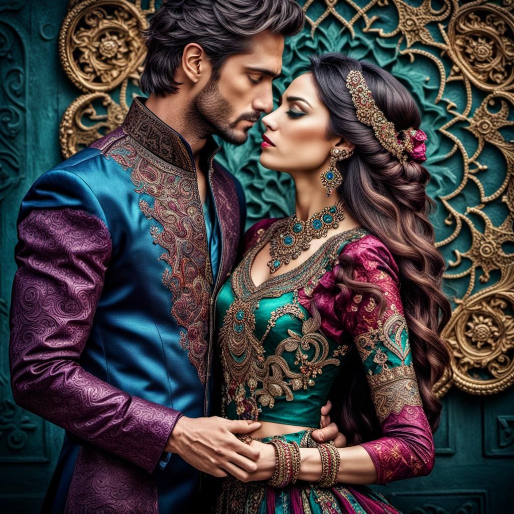 Lovers' Delicate Dance: A Hyperrealistic Romance