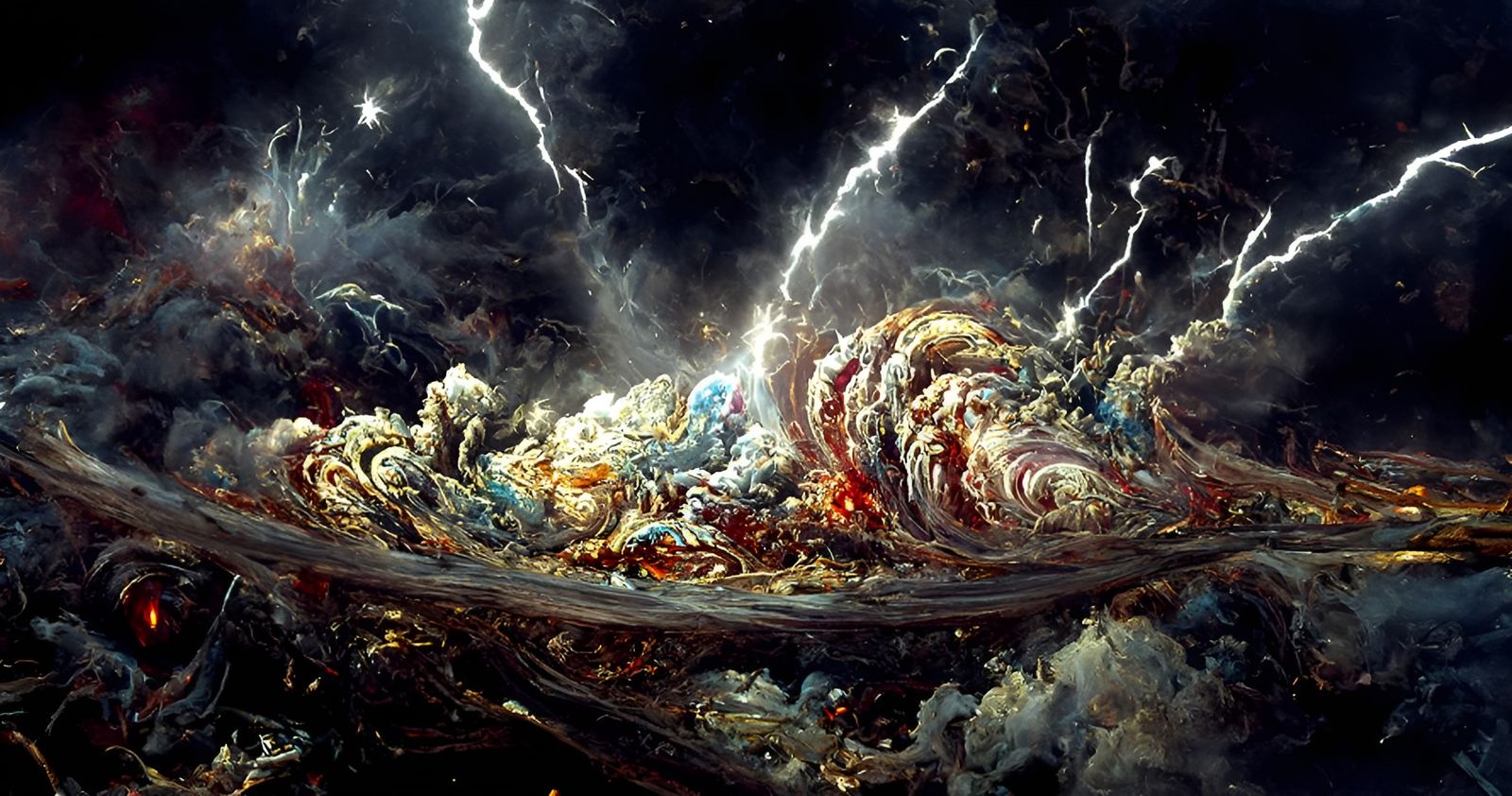 Cosmic Storm: Universal Catastrophe as Digital Art