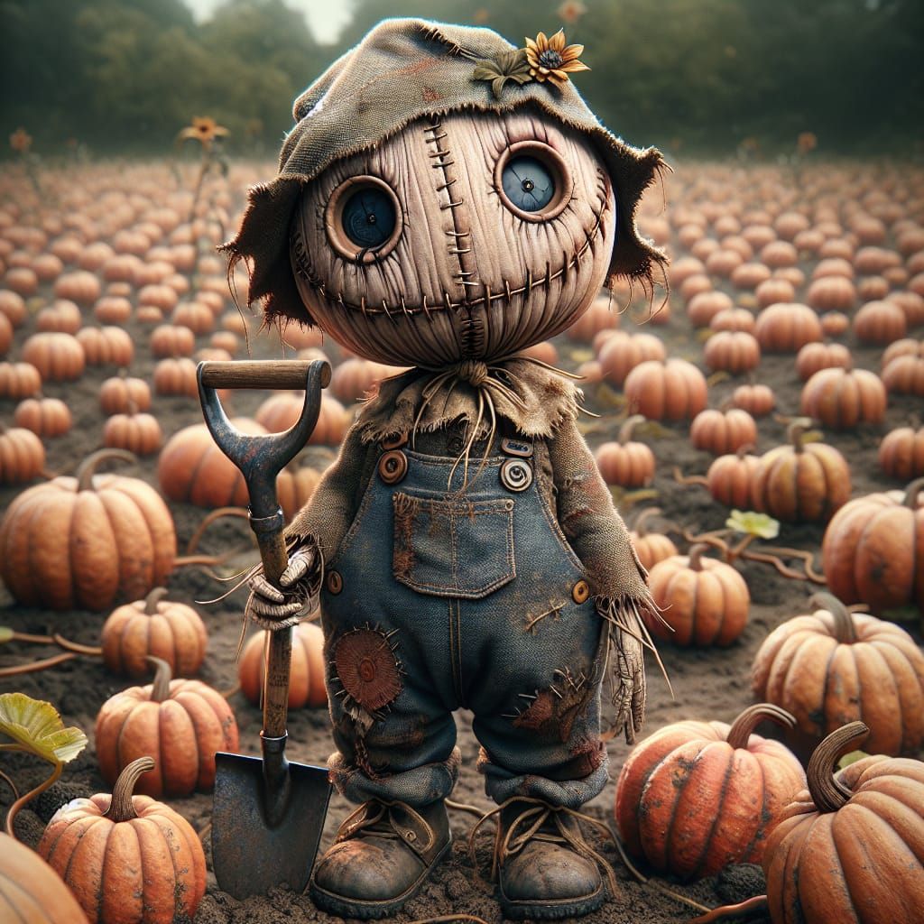 Whimsical scarecrow