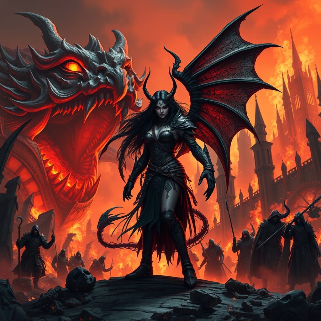 Dragon Goddess Warrior in a Shattered World