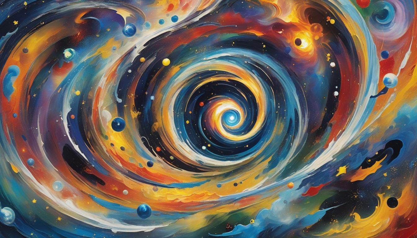 Cosmic Whirlpools in Vibrant Iridescence