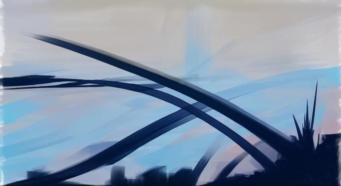 Hyperrealistic Landscape with Graffiti Art Background