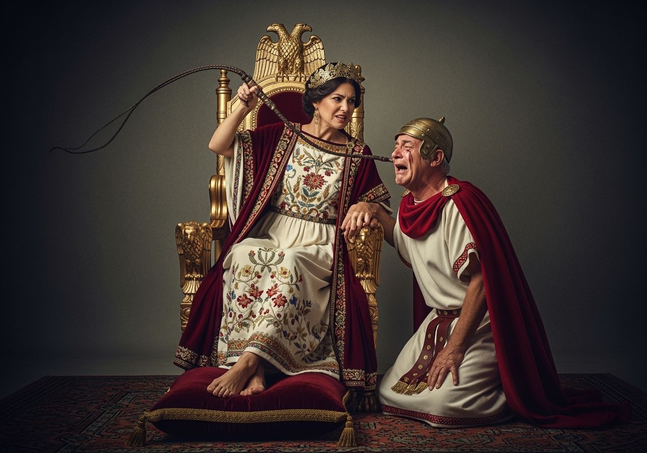 Roman Empress About to Strike Senator, Professional Photogra...