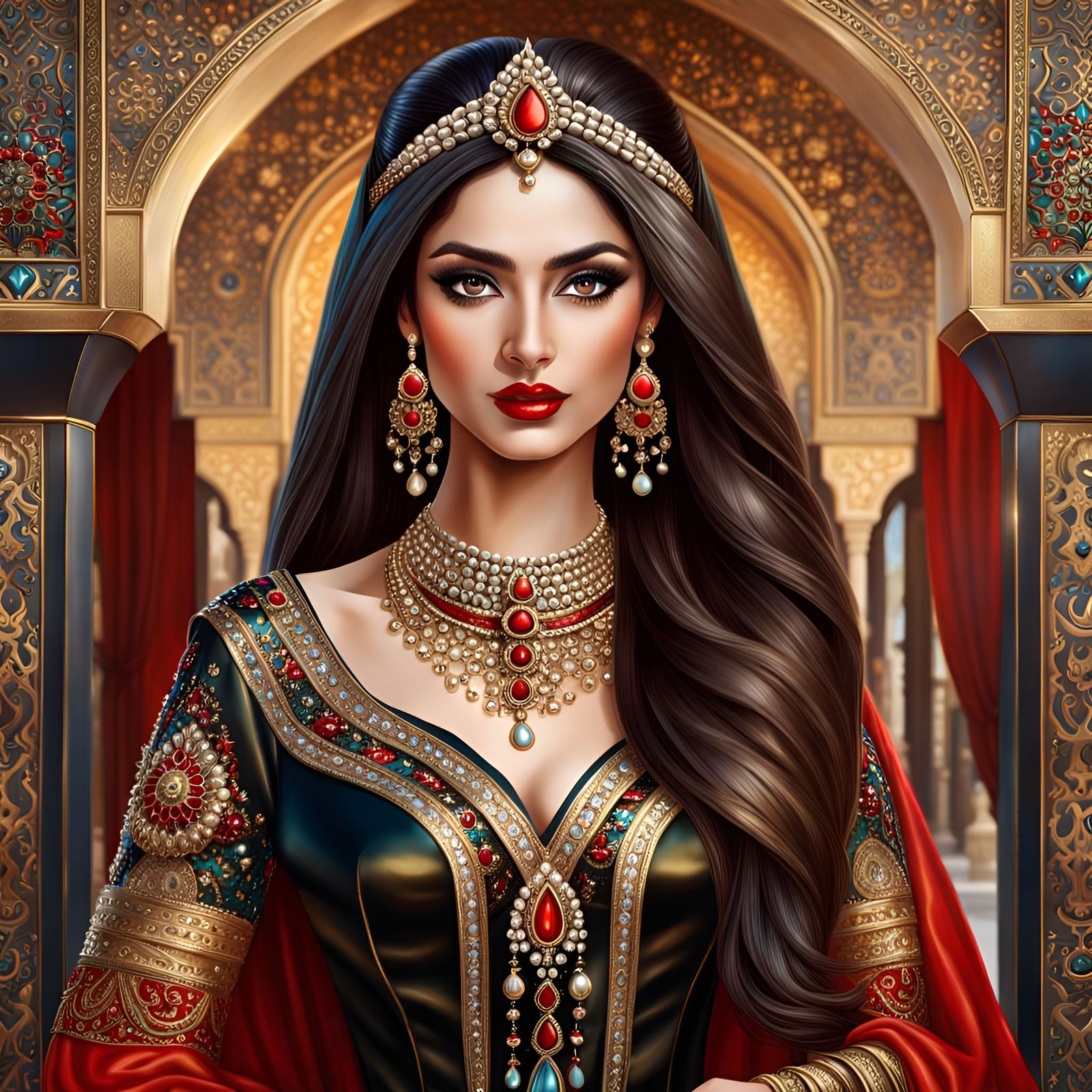 Adorable Persian Princess in Palace