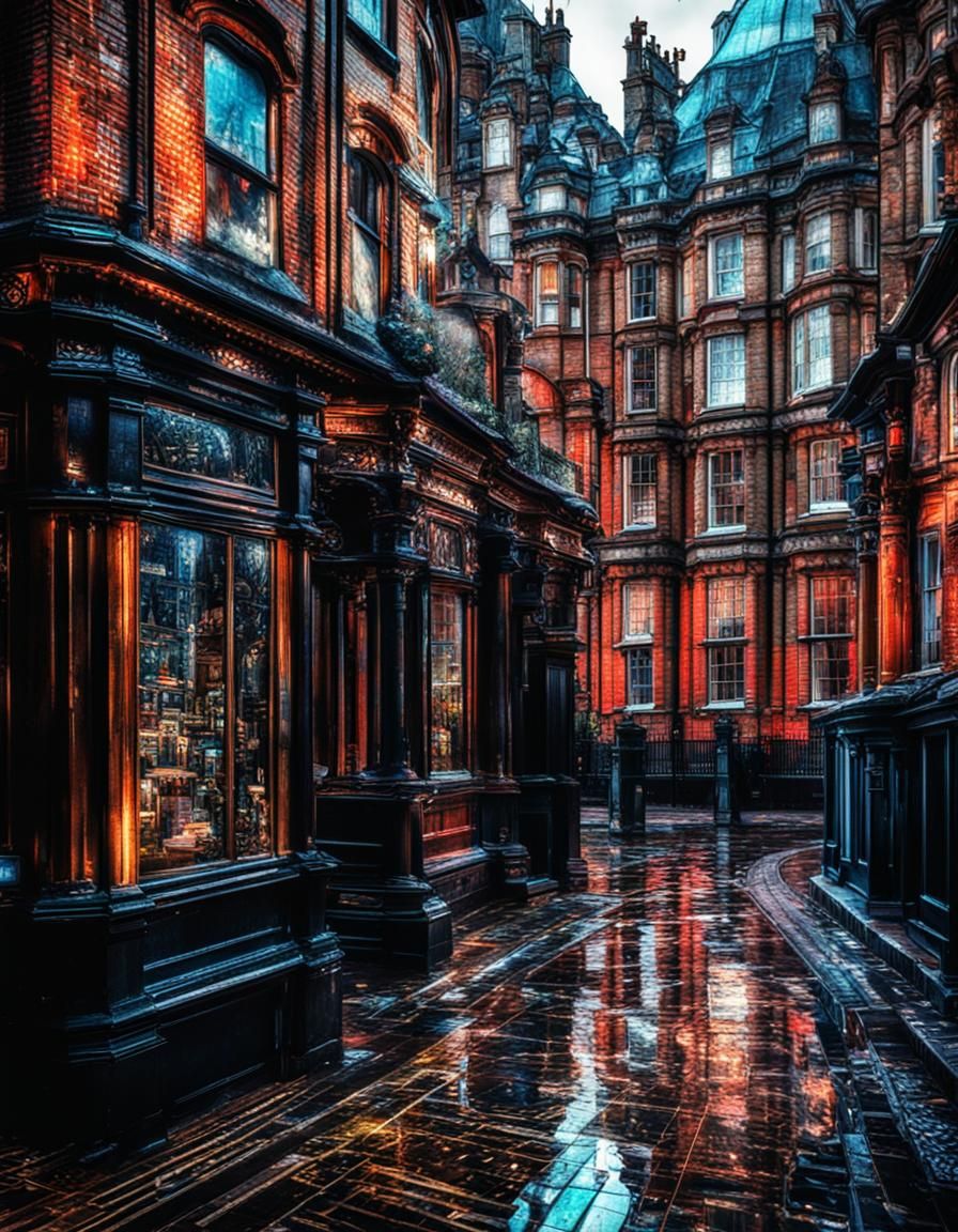 Glitch Art: Hyperrealistic Victorian London in HDR