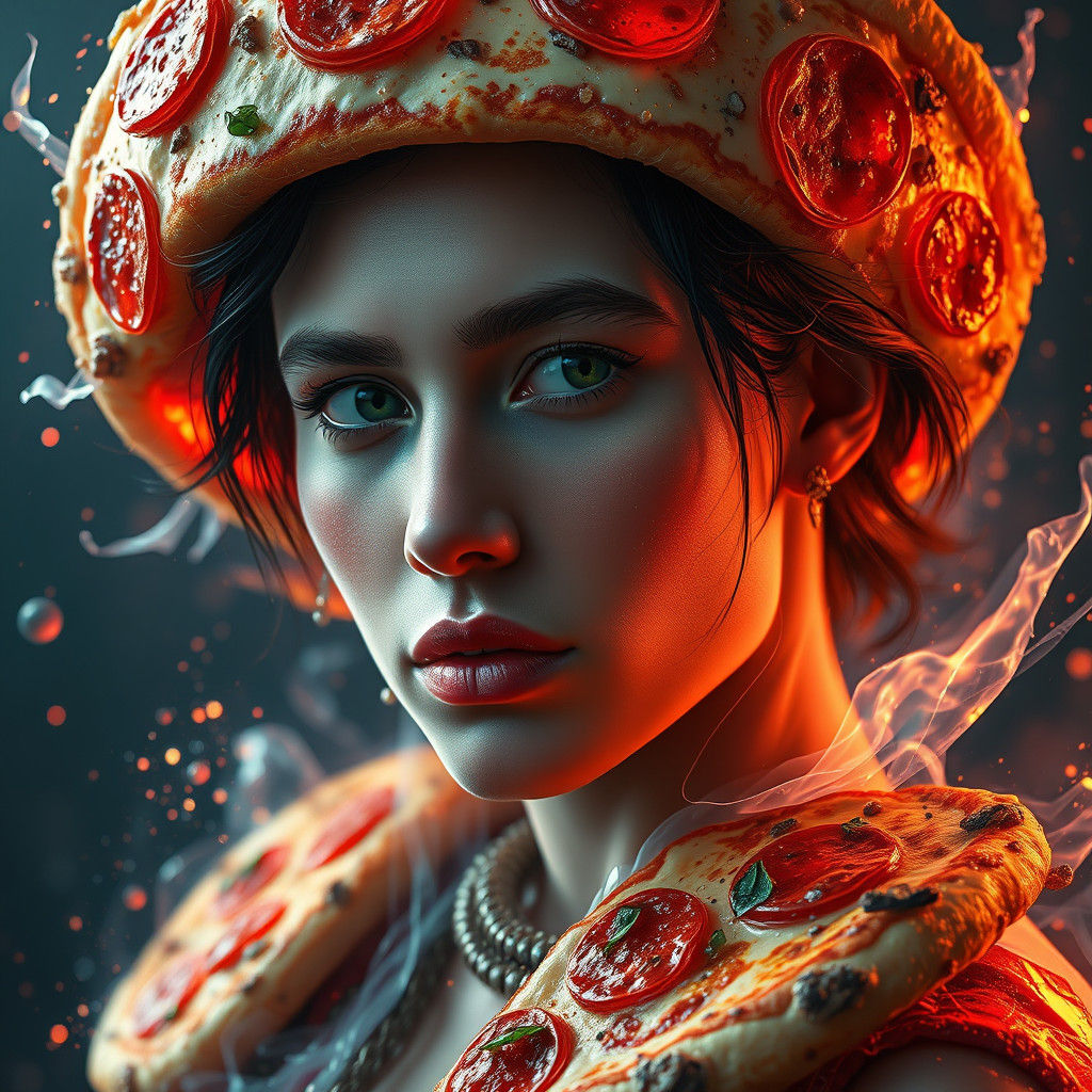 Pizza Hat Lady (LOL!)