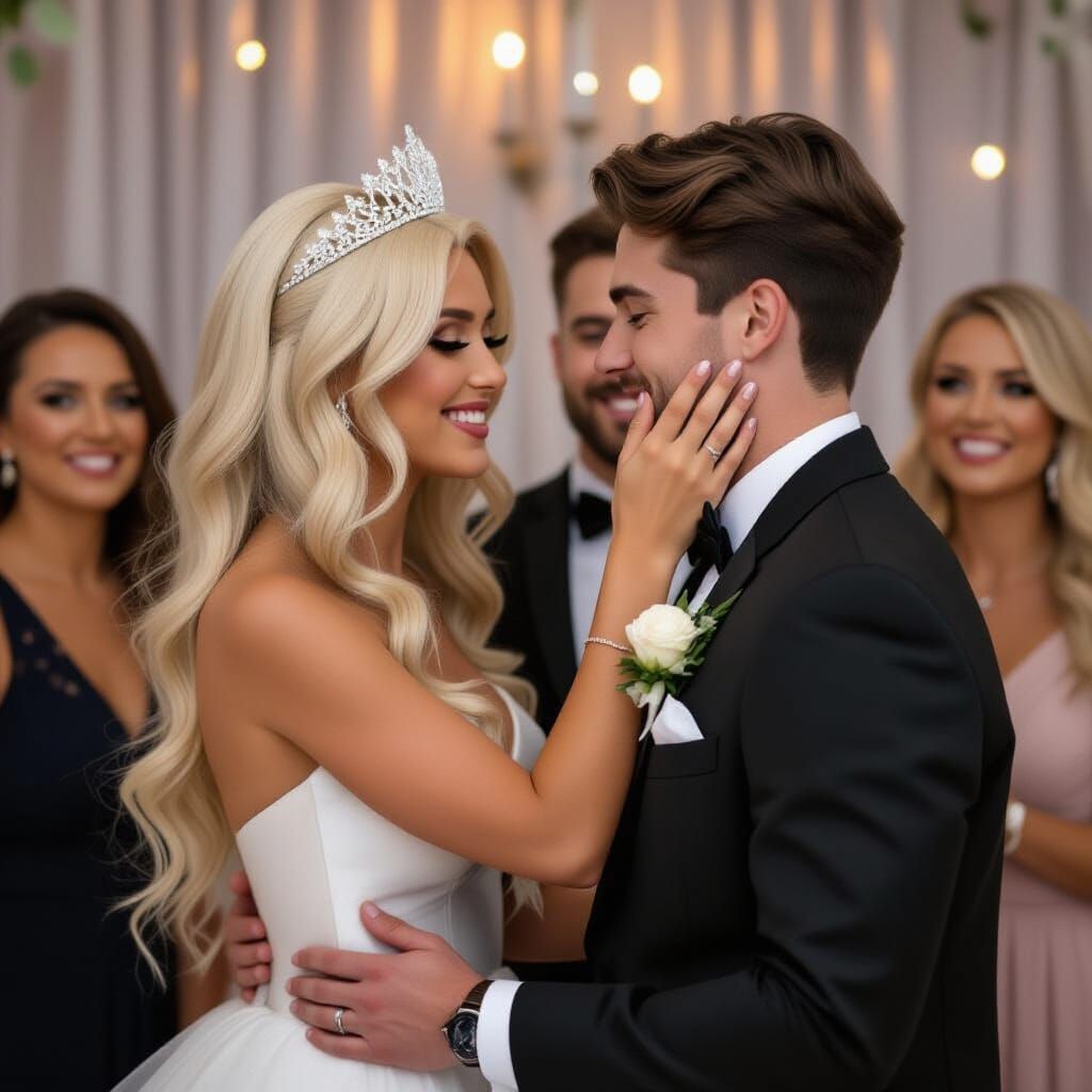 Confident Guy Hand-Kisses Shy Crossdresser at Party