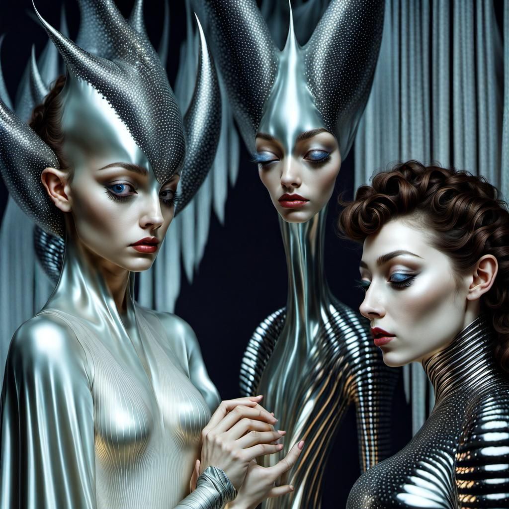 Exquisite Alien Life Forms in Surreal Photorealistic Style