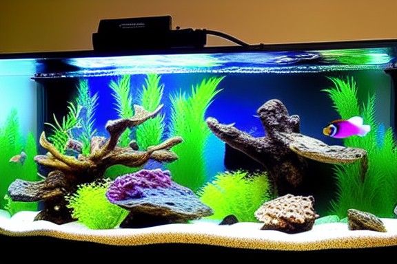 Prismatic Cosmic Fish Tank: Beautiful AI Art