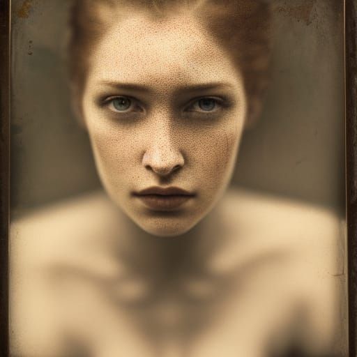 Cotton Candy Woman: Vintage Style Portrait