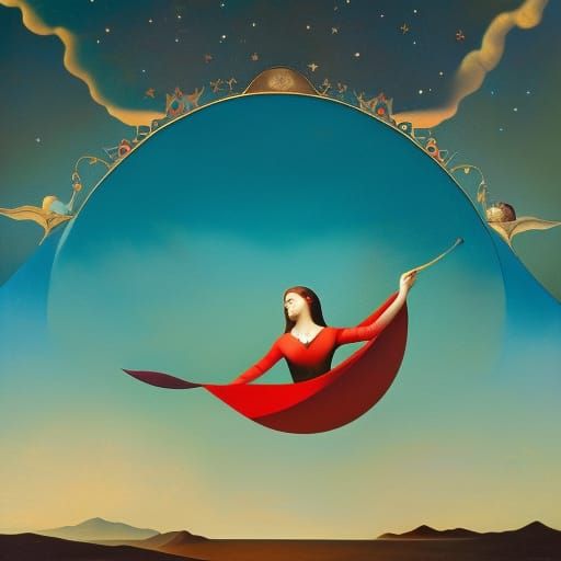 Lucy in the Sky with Diamonds: Art Nouveau Abstract