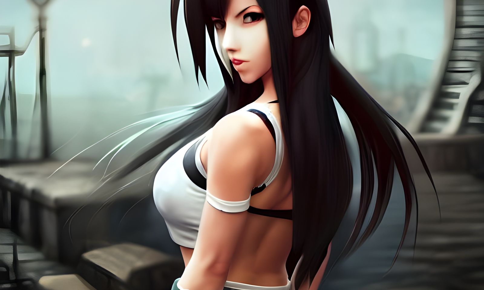 Fashionable Tifa Lockhart Portrait in 8K